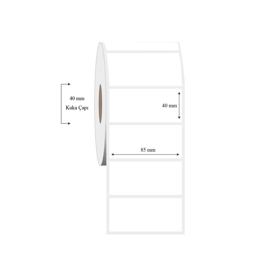 85mm x 40mm Tekli PP Şeffaf Etiket 85mm x 40mm Tekli PP Şeffaf Etiket - Görsel 1