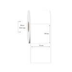 90mm x 100mm Tekli PP Şeffaf Etiket