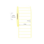 90mm x 25mm Tekli Lamine Termal Etiket