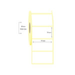 90mm x 50mm Tekli PP Opak Etiket