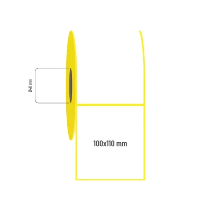 100x110 mm Tekli Kuşe Etiket