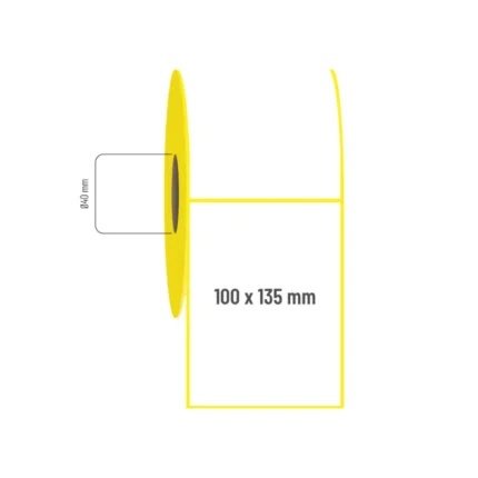 100x135 mm Tekli Termal Etiket