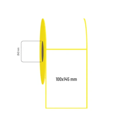 100x145 mm Tekli Kuşe Etiket