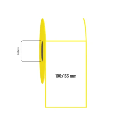 100x165 mm Tekli Kuşe Etiket