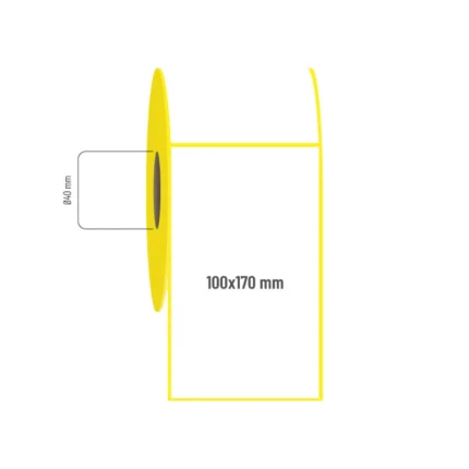 100x170 mm Tekli Kuşe Etiket
