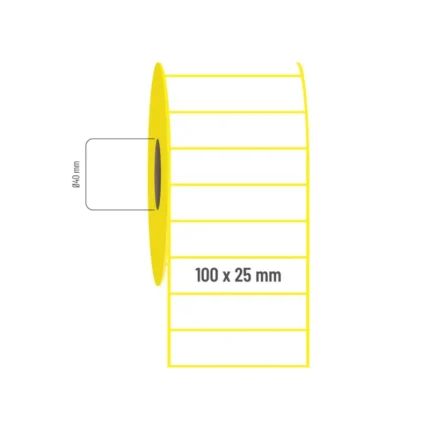 100x25 mm Tekli Termal Etiket