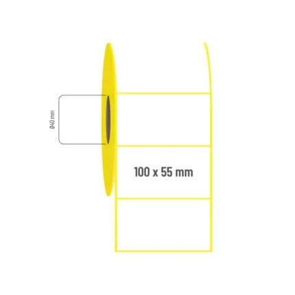 100x55 mm Tekli Kuşe Etiket