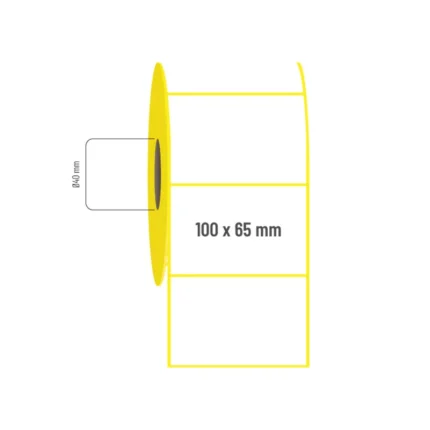 100x65 mm Tekli Kuşe Etiket