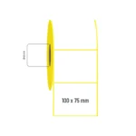 100x75 mm Tekli Kuşe Etiket