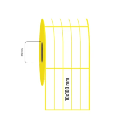 10x100 mm 5'li Aralıklı Termal Etiket