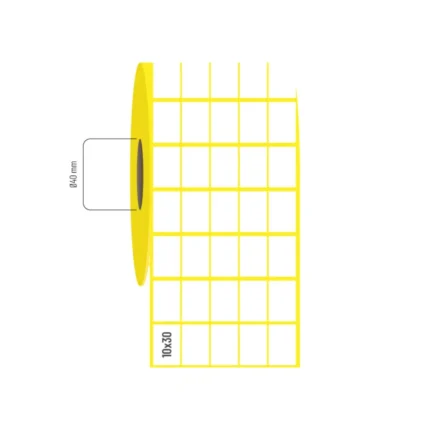 10x30 mm 5'li Aralıklı Termal Etiket