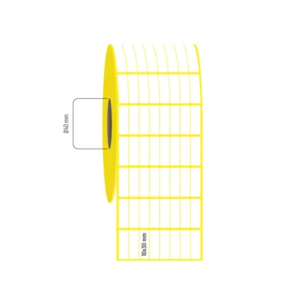 10x30 mm 8'li Bitişik Kuşe Etiket