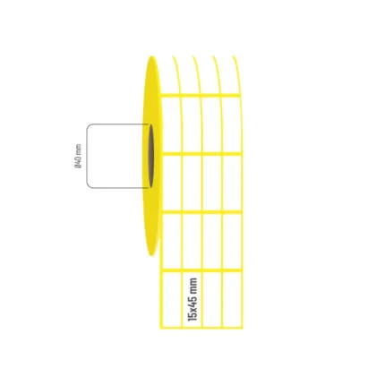 15x45 mm 4'lü Aralıklı Kuşe Etiket