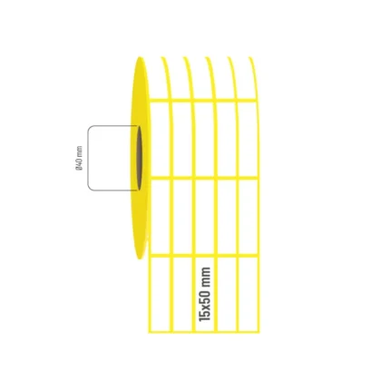 15x50 mm 5'li Aralıklı Termal Etiket
