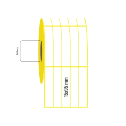 15x95 mm 5'li Aralıklı Termal Etiket