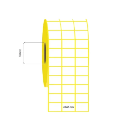 30x25 mm 3'lü Aralıklı Kuşe Etiket