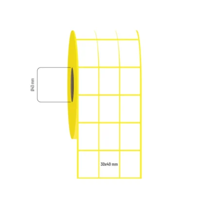 30x40 mm 3'lü Aralıklı Kuşe Etiket