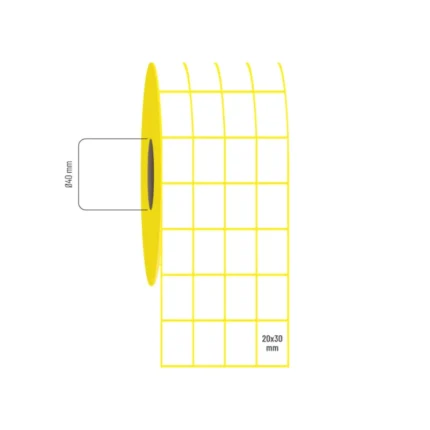 20x30 mm 4'lü Aralıklı Termal Etiket