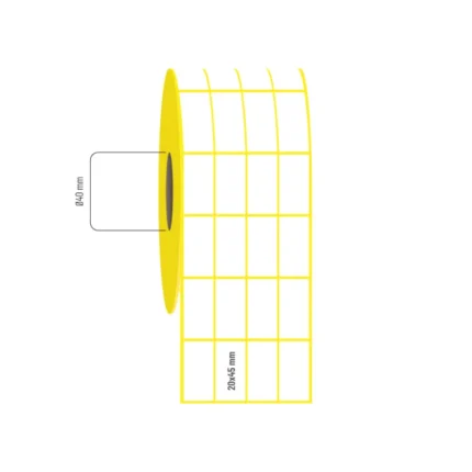 20x45 mm 4'lü Aralıklı Termal Etiket