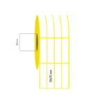 20x75 mm 4'lü Aralıklı Termal Etiket