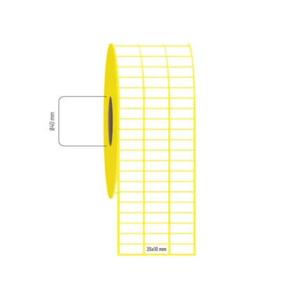 25x10 mm 3'lü Aralıklı Termal Etiket