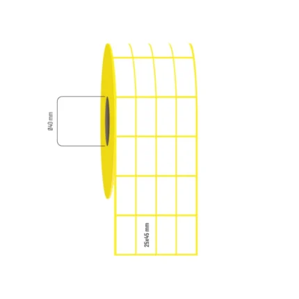 25x45 mm 4'lü Bitişik Termal Etiket