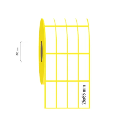25x65 mm 4'lü Aralıklı Termal Etiket
