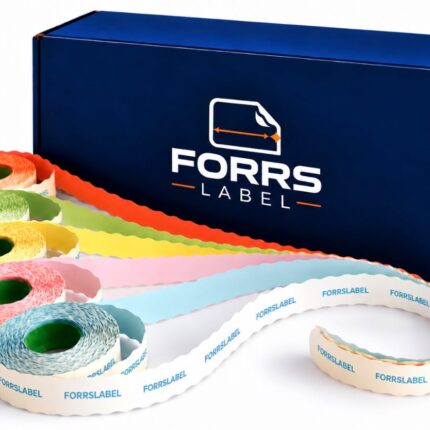 Forrs Label No: 4 Meto Etiket 12x22 mm – (Kırmızı) – 42 Rulo x 1.500 Sarım